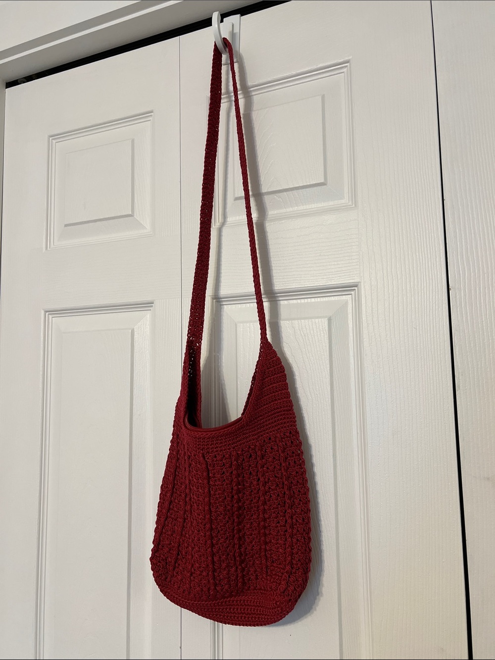 Red Crochet Crossbody Bag